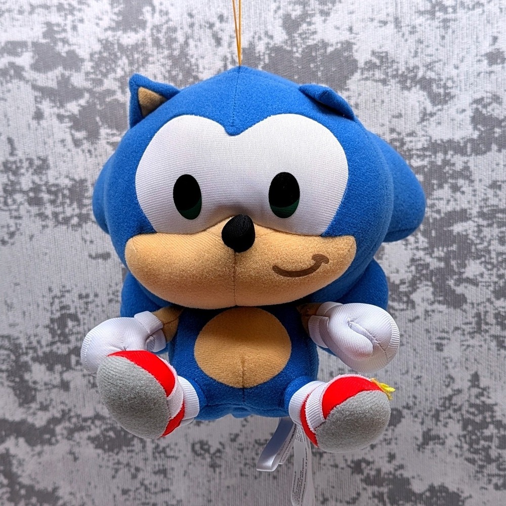 Sega Sonic the Hedgehog Blue Plush Toy 9 Inch Hanging Loop 2023